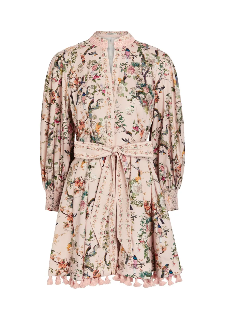Lucy floral-print stretch-cotton mini shirt dress