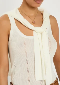 Lucy pointelle wool tank