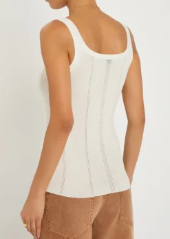 Lucy pointelle wool tank