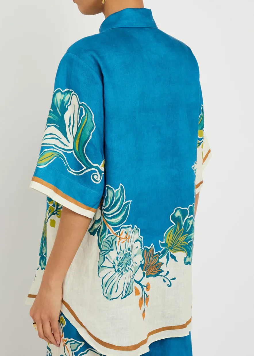 Luda printed linen shirt