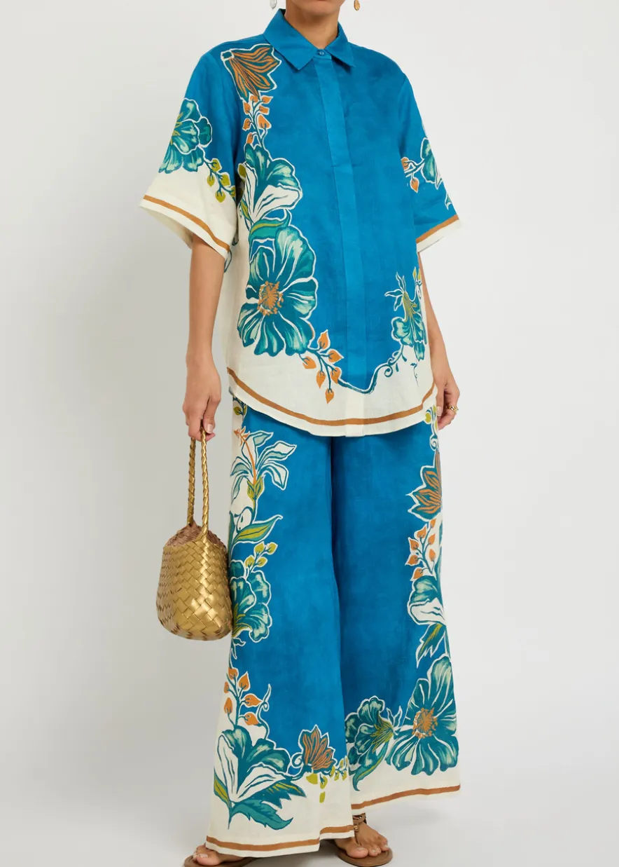 Luda printed linen shirt