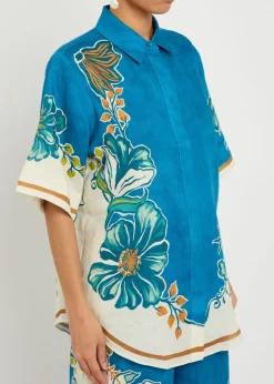 Luda printed linen shirt
