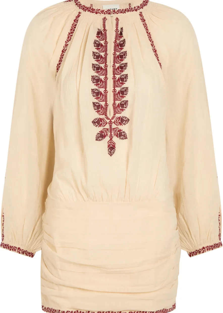 Ludy embroidered cotton mini dress