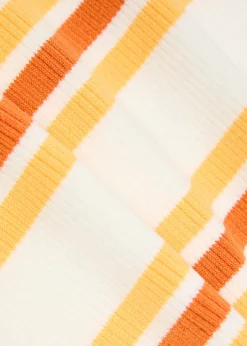 Luka striped cotton-blend polo top