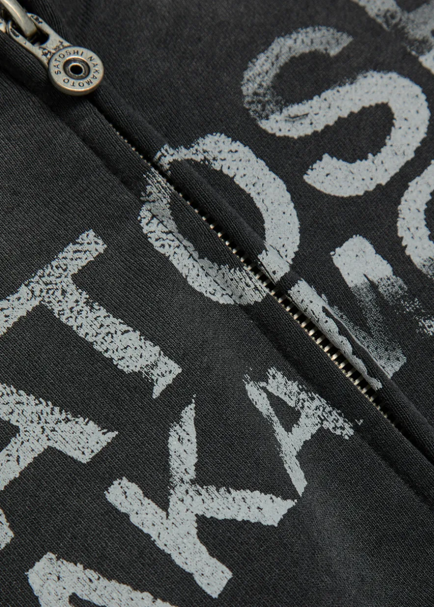 Luke printed hooded distressed cotton sweatshirt