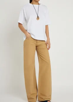 Luke wide-leg cotton trousers