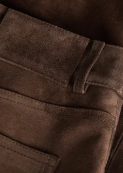Luke wide-leg suede trousers