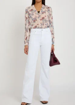 Lula floral silk-chiffon blouse