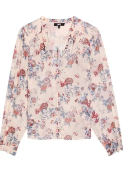 Lula floral silk-chiffon blouse
