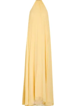 Luna draped silk-georgette maxi dress