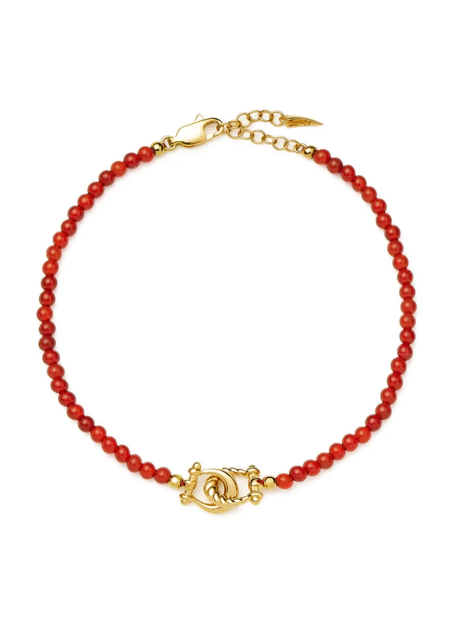 Lunar New Year horseshoe beaded bracelet