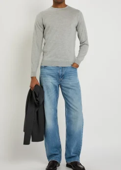 Lundy fine-knit merino wool jumper