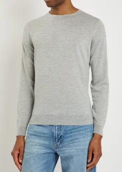 Lundy fine-knit merino wool jumper