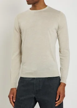 Lundy fine-knit merino wool jumper