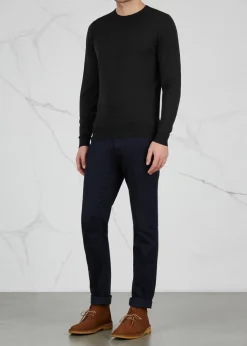 Lundy fine-knit wool jumper