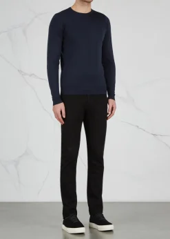 Lundy fine-knit wool jumper