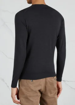 Lundy fine-knit wool jumper