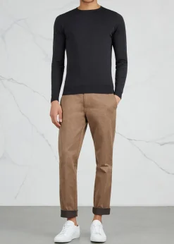 Lundy fine-knit wool jumper