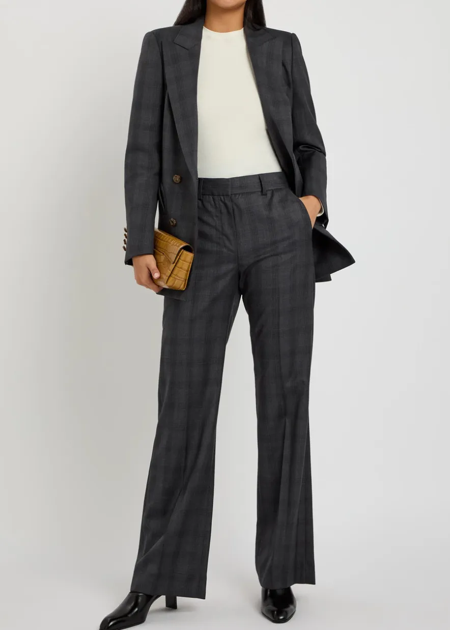 Lundy plaid wool trousers
