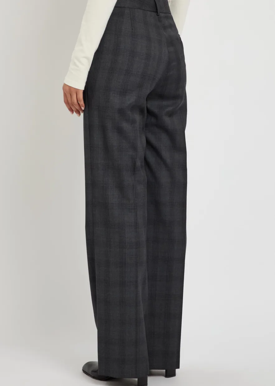 Lundy plaid wool trousers