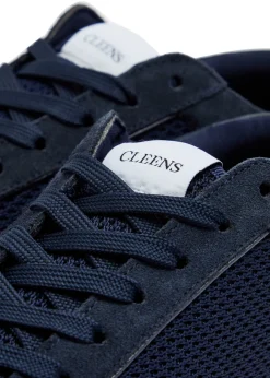 Luxor Slim panelled mesh-knit sneakers