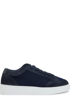 Luxor Slim panelled mesh-knit sneakers