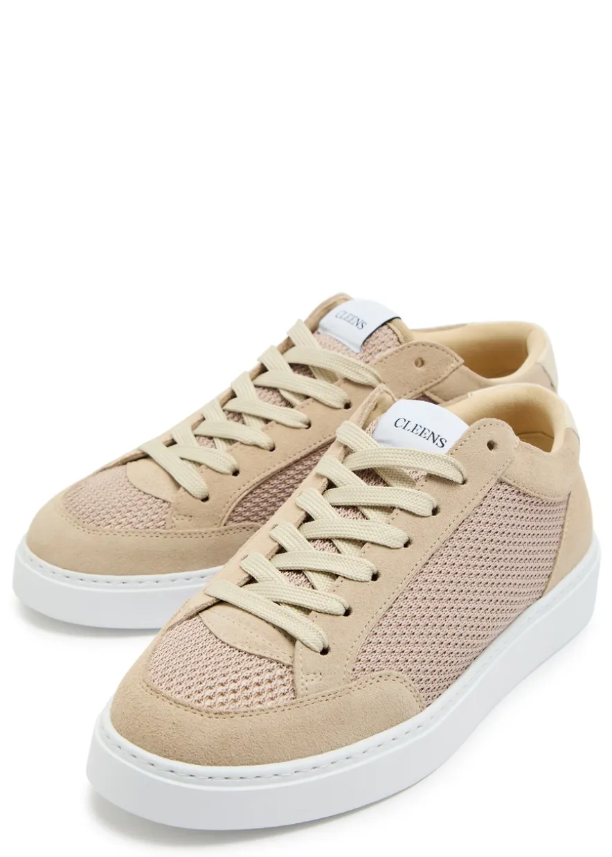 Luxor Slim panelled mesh-knit sneakers