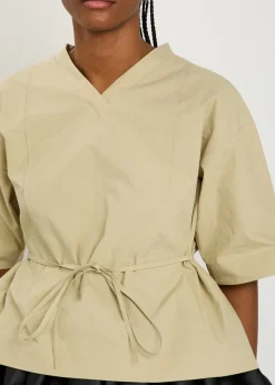 Lynn cotton-poplin T-shirt