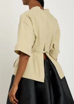 Lynn cotton-poplin T-shirt