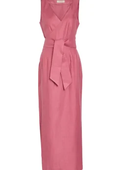 Lyra linen maxi wrap dress