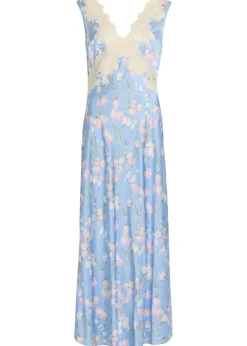 Lysandra floral-print satin midi dress