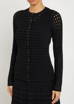 Mabel textured cut-out knit top