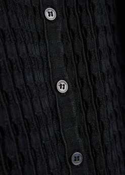 Mabel textured cut-out knit top