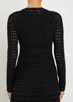 Mabel textured cut-out knit top