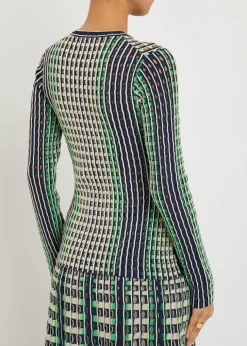 Mabel textured cut-out knit top