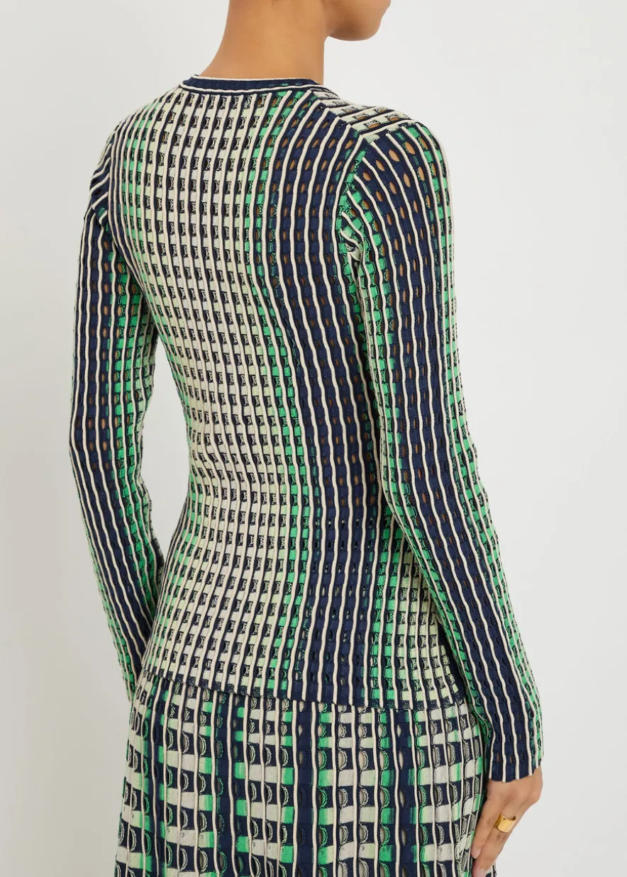 Mabel textured cut-out knit top