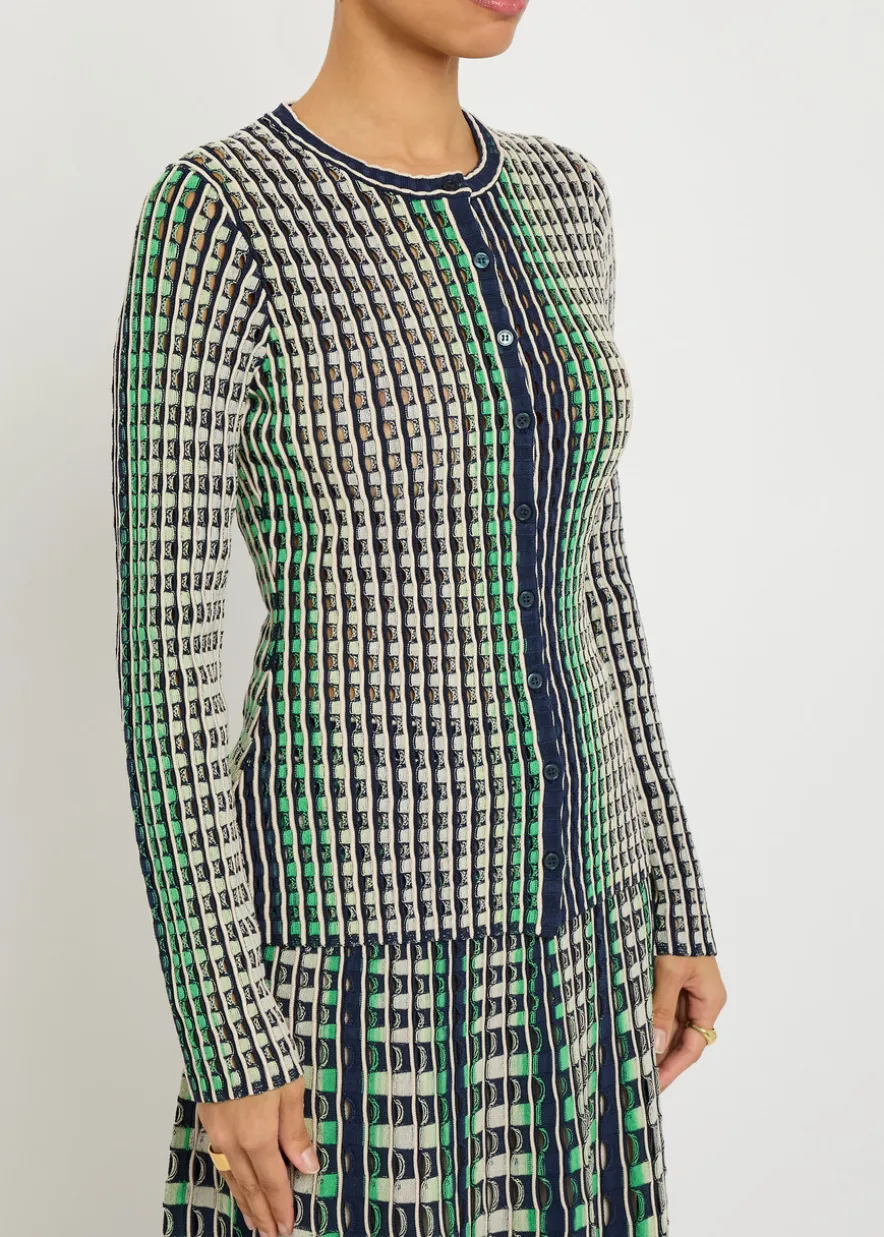Mabel textured cut-out knit top