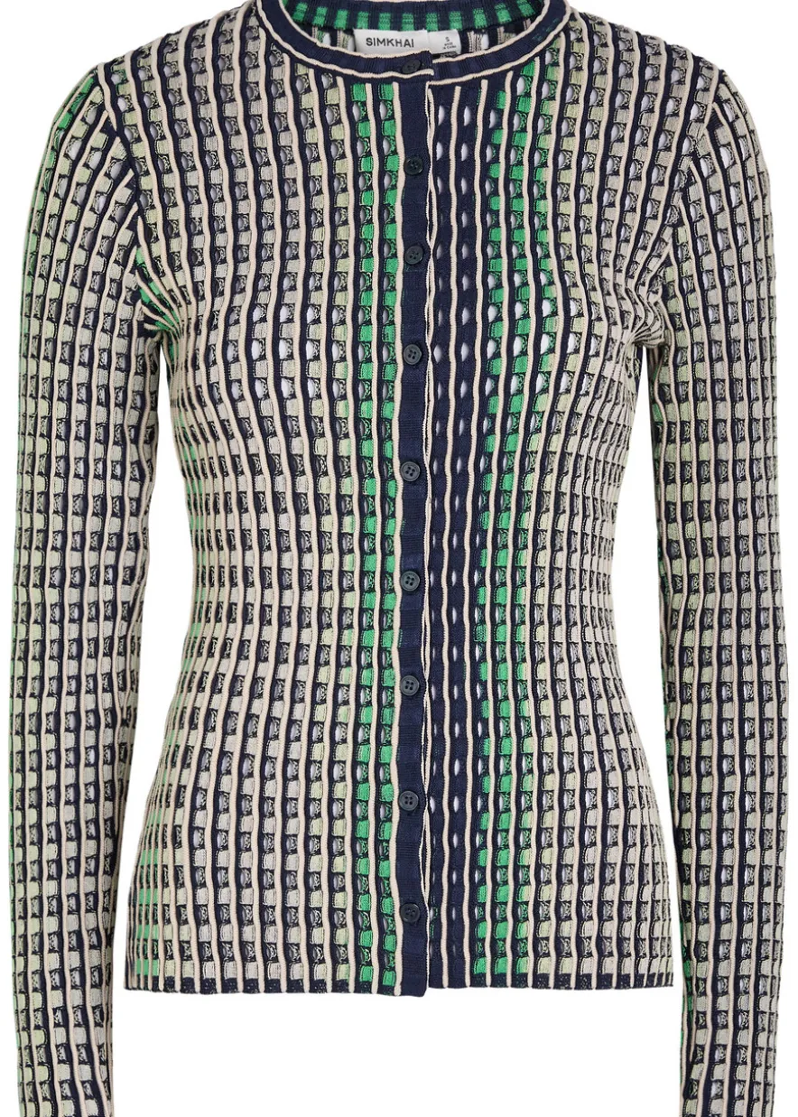 Mabel textured cut-out knit top