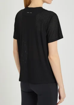 Magda perforated stretch-jersey T-shirt