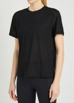 Magda perforated stretch-jersey T-shirt