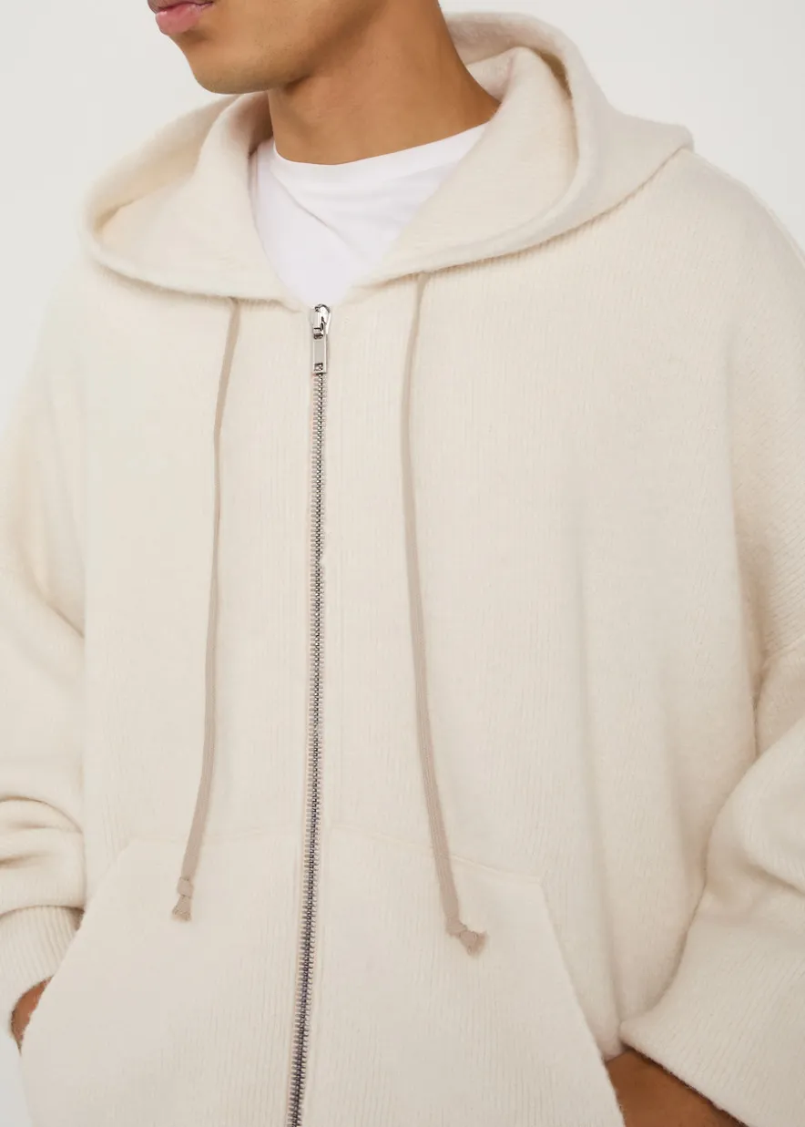 Maglia Zipped hooded knit jumper
