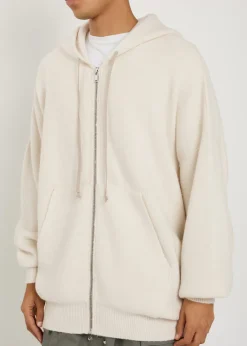 Maglia Zipped hooded knit jumper