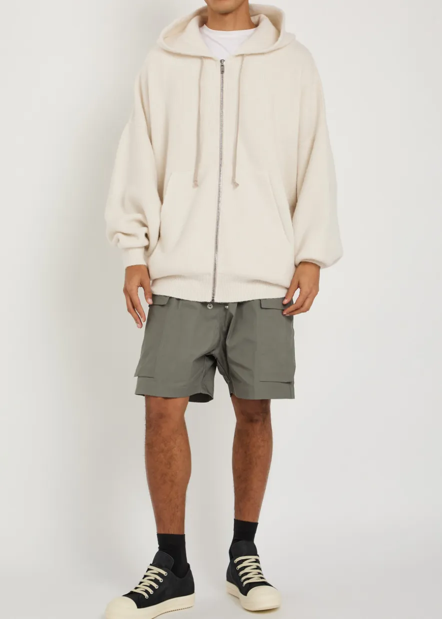 Maglia Zipped hooded knit jumper