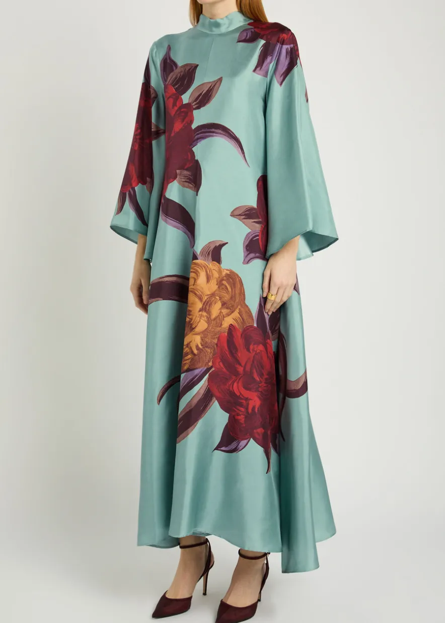 Magnifico floral-print silk maxi dress