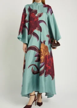 Magnifico floral-print silk maxi dress