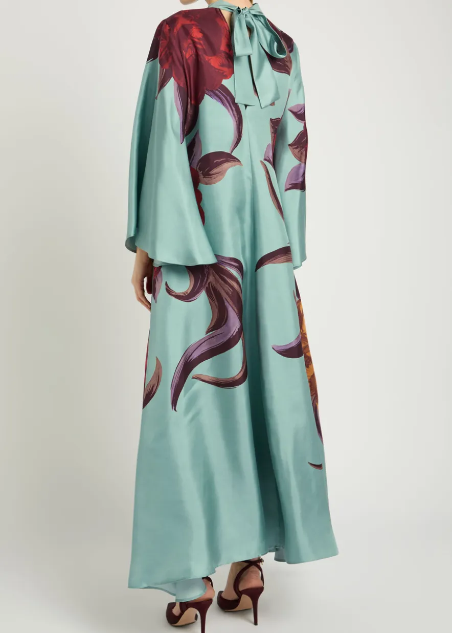 Magnifico floral-print silk maxi dress