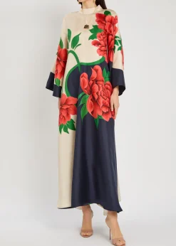 Magnifico printed silk maxi dress