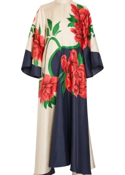 Magnifico printed silk maxi dress