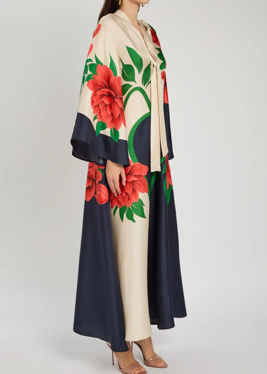 Magnifico printed silk maxi dress