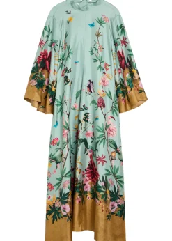 Magnifico printed silk maxi dress